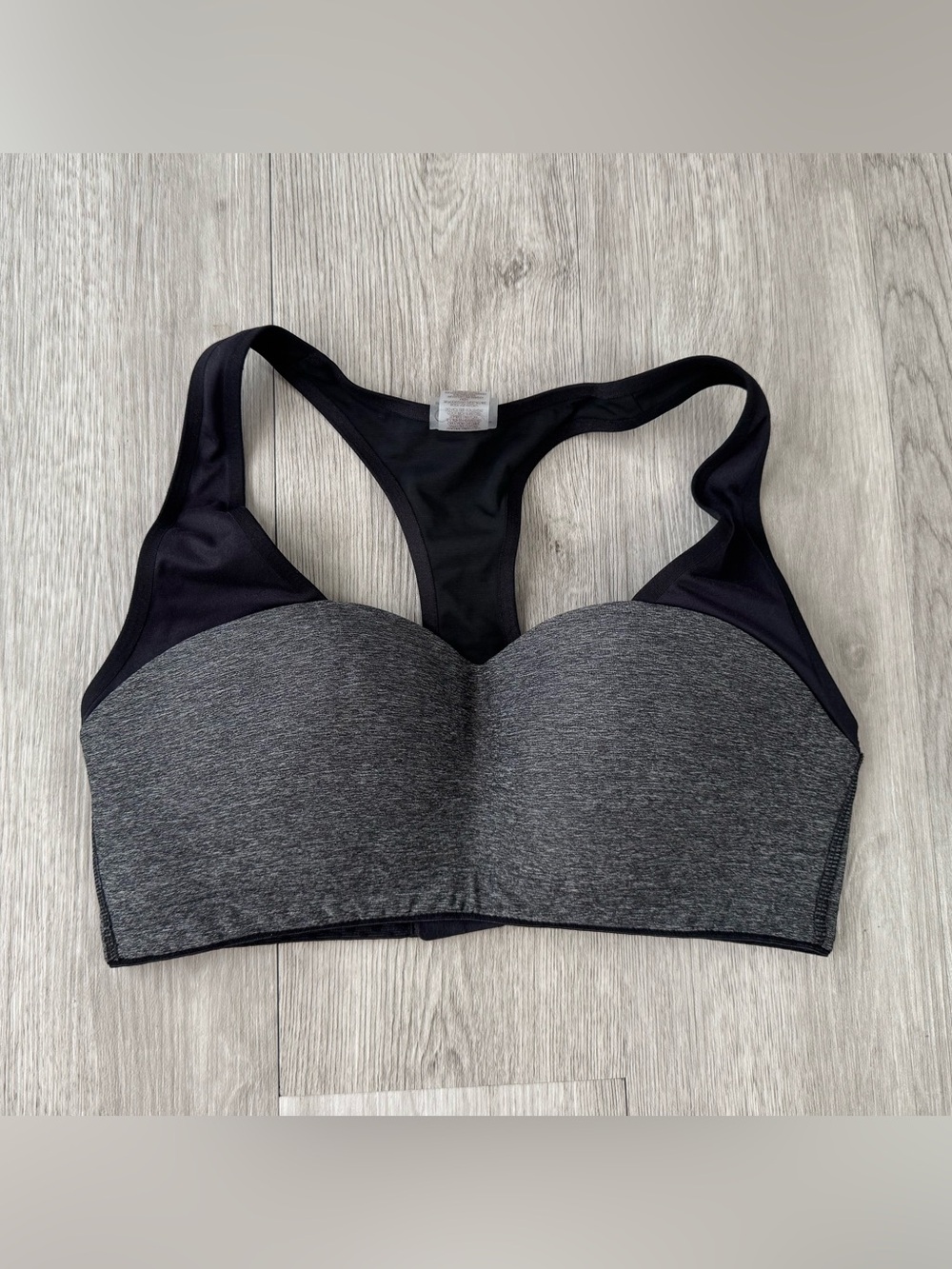 Calia by Carrie Underwood Women’s Gray/Black Racerback Sports Bra 34B